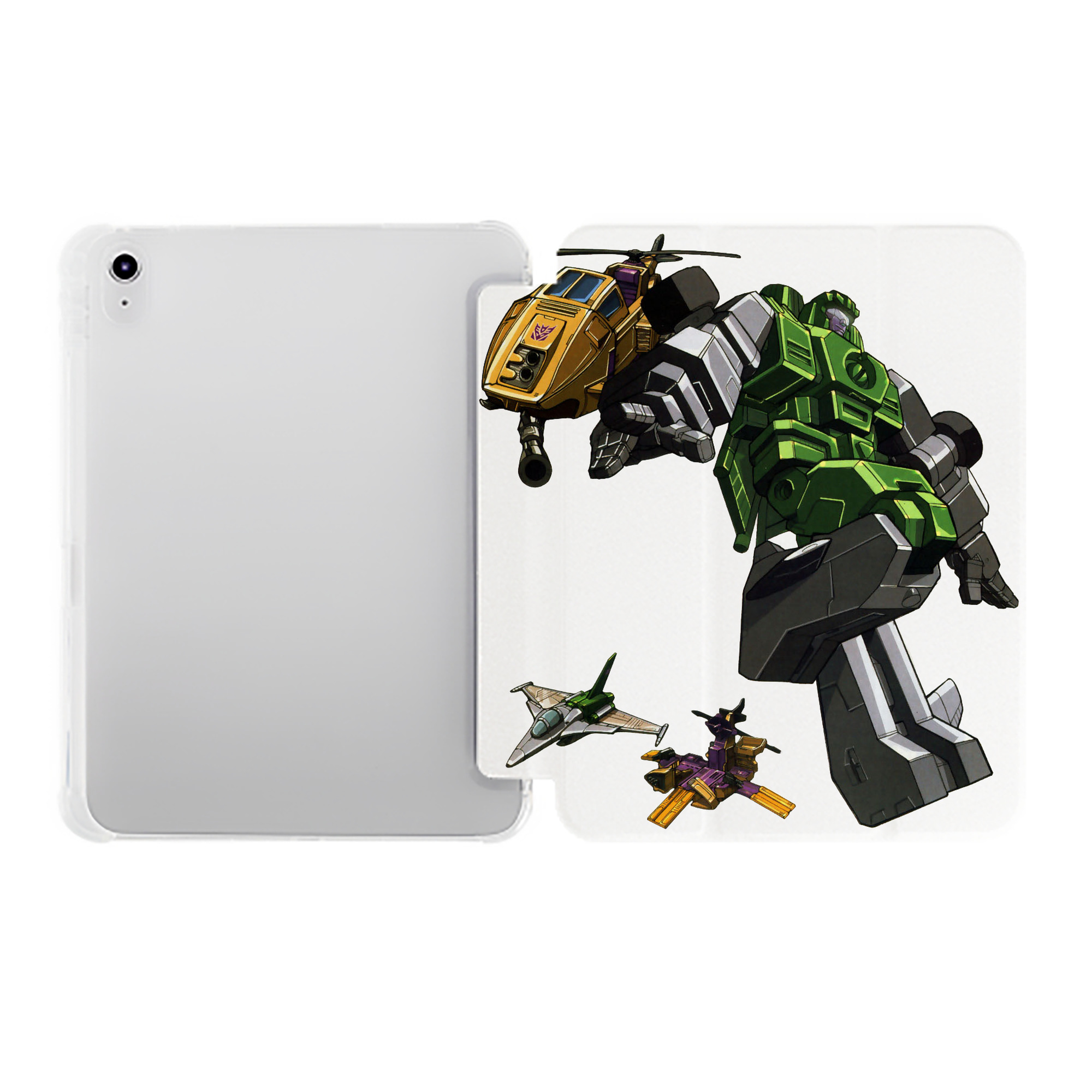 （画像用）  IPad ケース ペン収納付き 三つ折りスタンド PUレザー×シリコン 対応機種9.5/10.5/10.9インチ